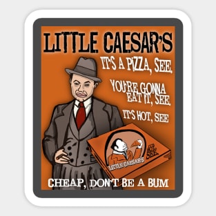 Edward G Robinson's Little Caesar's Pizza Sticker